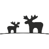 Moose Silhouette Forest