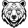 Geometric Bear Line Art