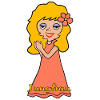 Zodiaque Vierge Dessin animé Fleur Enfant