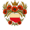 Polish Map Crown with Poppies Design