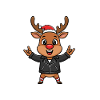 Lourd Noël renne motard