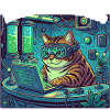 Chat hacker dans l’univers