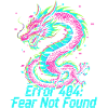 Drache Neon 404 Glitch