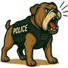 Police Bulldog Illustration