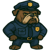 Bulldog Police Officer Cartoon