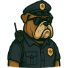 Bulldog Police Officer Cartoon