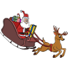 Santa Sleigh Dash und Rentierlauf