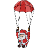 Parachuting Santa