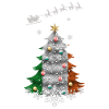 Christmas tree with Ireland flag