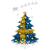 Christmas tree with Sweden flag