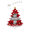 Weihnachtsbaum mit Schweizer Fahne