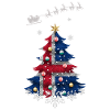 Christmas tree with Iceland flag