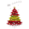 Christmas tree with Spain flag