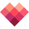 Heart of square pixels