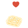 Ich liebe Focaccia Illustration Brot