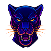 Neon Panther Head