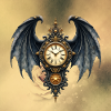 Steampunk Gothic Winged Watch