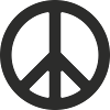 Peace symbol in minimal style