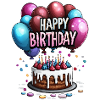 joyeux anniversaire gâteau baloons fête anniversaire