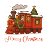 Christmas Locomotive Cartoon