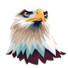 Geometric Eagle Head Illustration