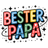 Bester Papa Neon Farbiges Design