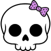 Cute skull with bow | Girly Goth