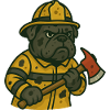 Bulldog Miner in Yellow Safety Gear