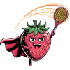 Strawberry Superhero Tennis Smash with Racket