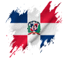 Drapeau dominicain, style déchiré