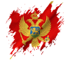 Drapeau du Monténégro, style déchiré