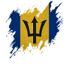 Barbados flag, torn style