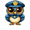 Blue Police Owl Watch