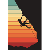Climbers in the sunset