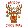 Rudolph with fairy lights Christmas