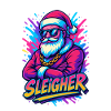 Sleigher – Funny Neon Santa Claus