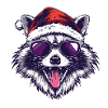 Raccoon Christmas Funny