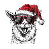 Alpaga Lama Noël Drôle