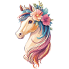 Horse with flowers