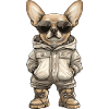 Chihuahua Dog Cool Winter