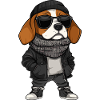 Beagle Dog Cool Winter