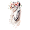 Pferd mit Blumen