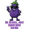 Eggplant No Drama Karma Caricature