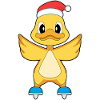 Ente Weihnachten Eislaufen