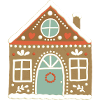 Gingerbread House Charm. Christmas. Cookie 