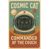 Cosmic Cat – Commander of the Couch | Retro Design