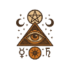 Eye in the Triangle Star Amulet