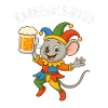 Karnevalsmaus mit Bierkrug