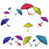 Schiet Wedda: Bunte Regenschirm-Kunst
