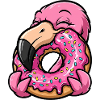 Cute Flamingo Pink Donut Cartoon Dessert